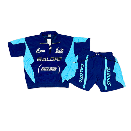 Galore Nylon Set Navy on Sky Blue(Shirt & Shorts)